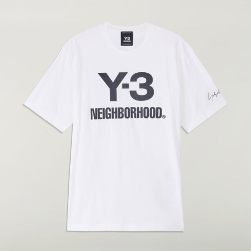 Y-3 X NEIGHBORHOOD LOGO T-SHIRT, WHITE