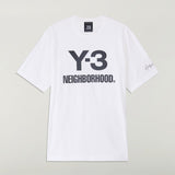 Y-3 X NEIGHBORHOOD LOGO T-SHIRT, WHITE
