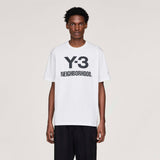Y-3 X NEIGHBORHOOD LOGO T-SHIRT, WHITE