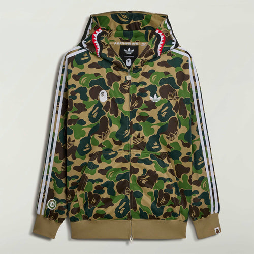 SHARK TRACK HOODIE BAPE JACKET, CREGRN