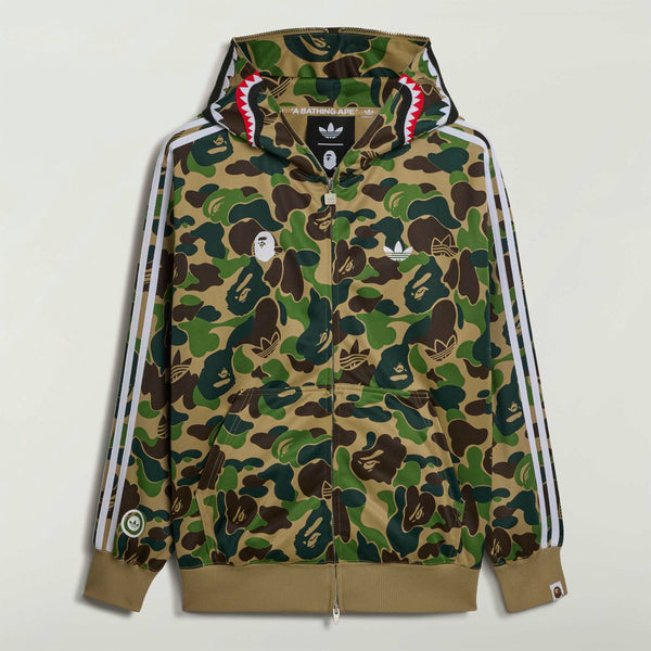 SHARK TRACK HOODIE BAPE JACKET, CREGRN