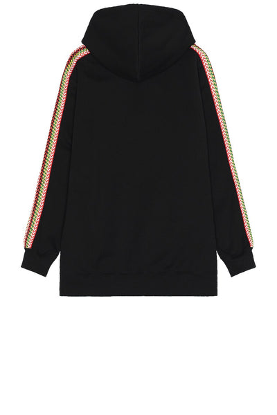 LANVIN SIDE CURB OVERSIZED HOODIE, BLACK