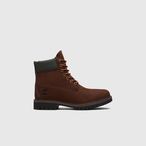 Men's Timberland® Heritage 6-Inch Waterproof Boot, Dark Brown Nubuck/Gold