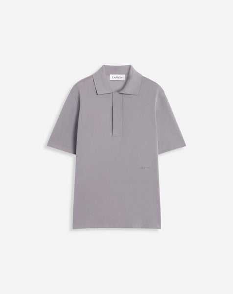 LANVIN CLASSIC POLO SHIRT, CONCRETE