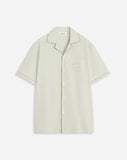 LANVIN FlLUID COTTON BOWELING SHIRT, MASTIC