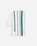 LANVIN LOOSE-FITTING PRINTED T-SHIRT, OPTIC WHITE