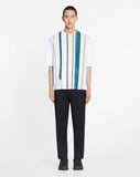 LANVIN LOOSE-FITTING PRINTED T-SHIRT, OPTIC WHITE