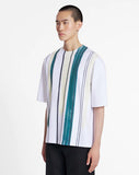 LANVIN LOOSE-FITTING PRINTED T-SHIRT, OPTIC WHITE