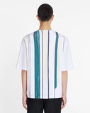 LANVIN LOOSE-FITTING PRINTED T-SHIRT, OPTIC WHITE