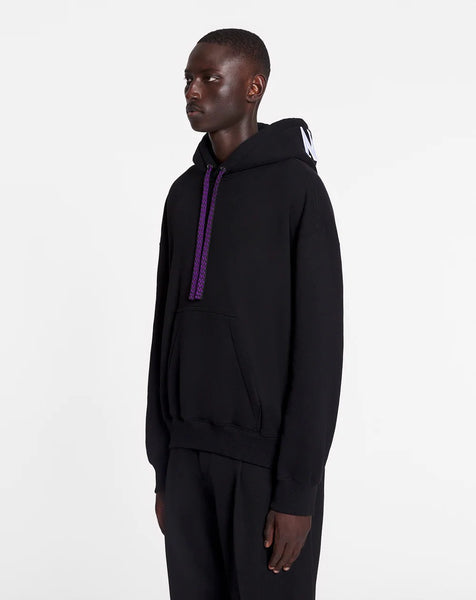 LANVIN X FUTURE UNISEX OVERSIZED CURB LACES HOODIE, BLACK