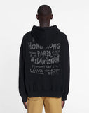 LANVIN X FUTURE UNISEX LOOSE-FIT PRINTED HOODIE, BLACK