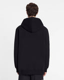 LANVIN UNISEX LOOSE-FITTING HOODIE WITH LANVIN LOGO, BLACK