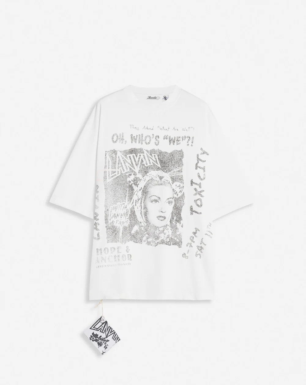 【関税込み】Lanvin Tシャツ LANVIN X FUTURE UNISEX LOOSE-FIT PRINTED T-SHIRT, WHITE
