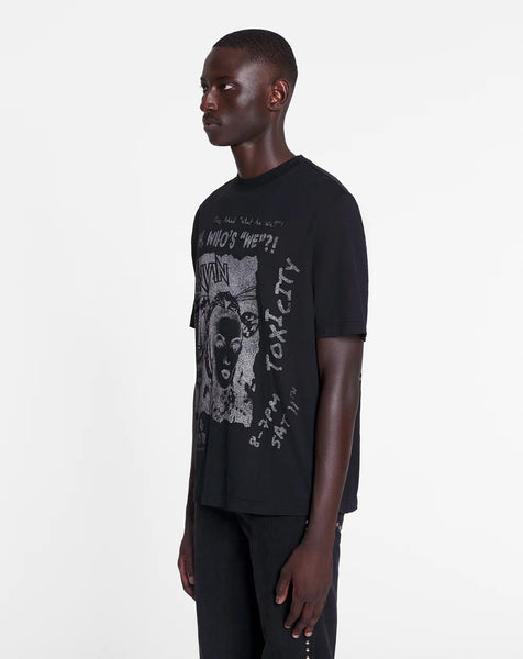 LANVIN X FUTURE UNISEX CLASSIC PRINTED T-SHIRT, BLACK