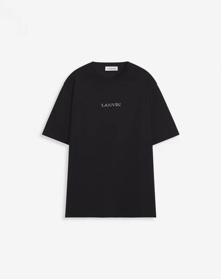 BALMAIN COTTON T-SHIRT WITH LOGO PRINT, KHAKI