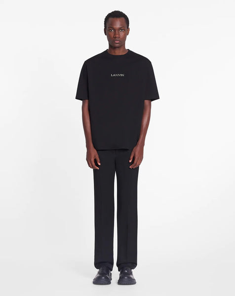 LANVIN UNISEX LOGO CLASSIC T-SHIRT, BLACK