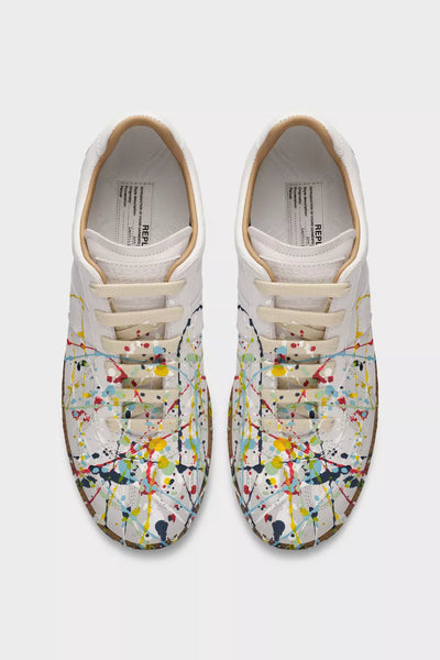 Maison Margiela Replica Paint Splatter Sneaker, White