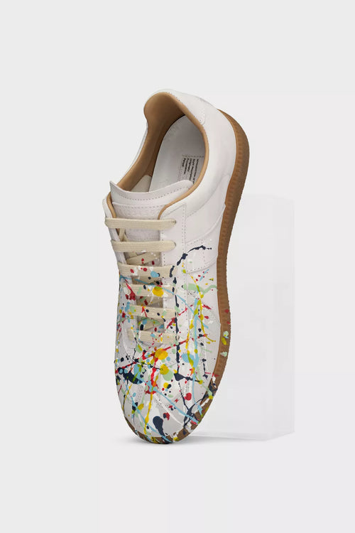 Maison Margiela Replica Paint Splatter Sneaker, White