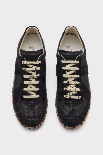 Maison Margiela Replica Paint Splatter Sneaker, Black