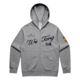 Shaolin Sluggers Zip Hoodie, GREY