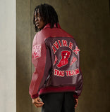 AVIREX TRACK TEAM JACKET, DARK CHERRY
