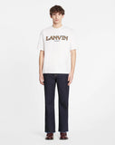 LANVIN CLASSIC CURB EMBROIDERED T-SHIRT, OPTICAL WHITE