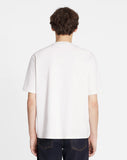 LANVIN CLASSIC CURB EMBROIDERED T-SHIRT, OPTICAL WHITE