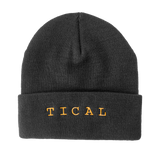 TICAL MBLEM KNIT CUFFED BEANIE, BLACK