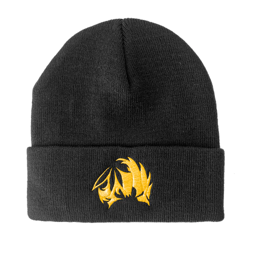 TICAL MBLEM KNIT CUFFED BEANIE, BLACK