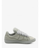 LANVIN LEATHER CURB XL LOW TOP SNEAKERS, GREY