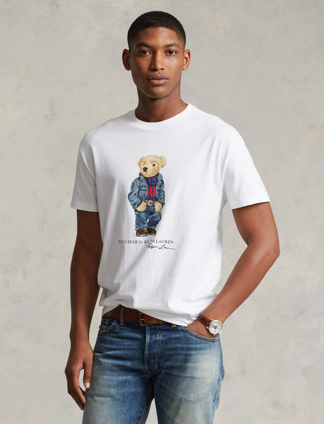 Polo Ralph Lauren Classic Fit Polo Bear Jersey T-Shirt, White