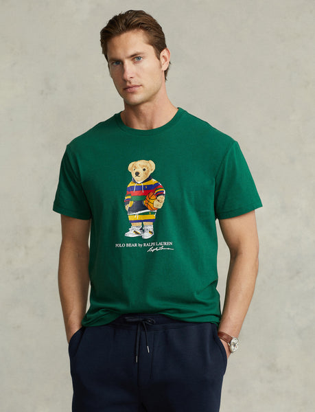 Polo Ralph Lauren Custom Slim Fit Polo Bear Jersey T-Shirt, Green