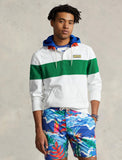 Polo Ralph Lauren Classic Fit Jersey Hooded Rugby Shirt, White