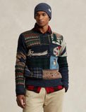 Polo Ralph Lauren Patchwork Wool-Cashmere Sweater, Brown Multi