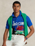 Polo Ralph Lauren Classic Fit Mesh Graphic Polo Shirt, Sapphire Star Multi