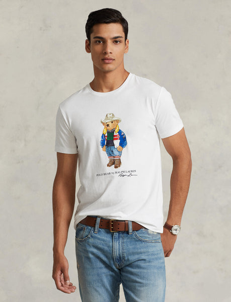 Polo Ralph Lauren Cowboy Bear T-Shirt, White