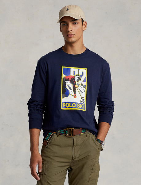 Polo Ralph Lauren Ski 92 Long Sleeve T-Shirt, Navy