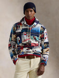 Polo Ralph Lauren Ski-Patchwork Fleece Hoodie, Blue