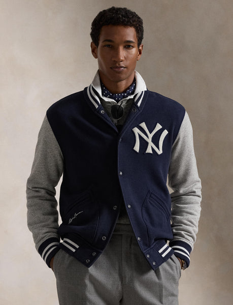 Polo Ralph Lauren New York Yankees Full-Snap Varsity Jacket, Navy