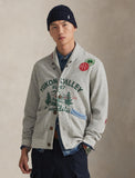 Polo Ralph Lauren Fleece Graphic Cardigan, Heather Grey