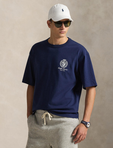 Polo Ralph Lauren Relaxed Fit Jersey Graphic T-Shirt, Navy