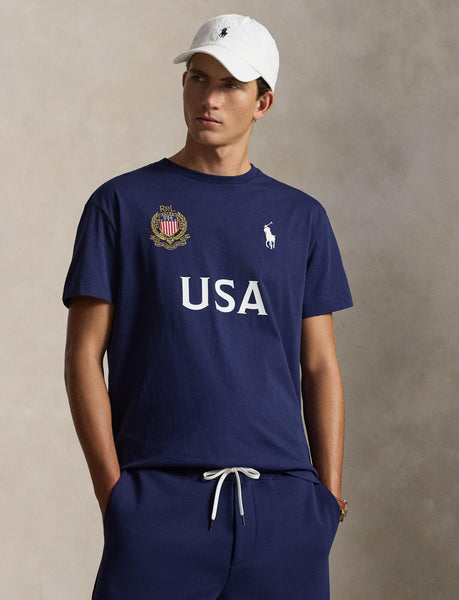 Polo Ralph Lauren Classic Fit USA T-Shirt, Navy
