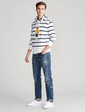 POLO RALPH LAUREN CP-93 Bear Mesh Hooded Jersey, White/ Multi