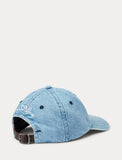 Polo Ralph Lauren Polo Bear Denim Ball Cap, Light Wash Denim