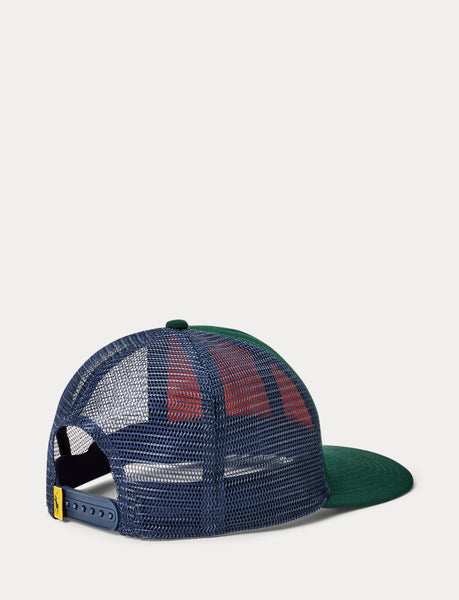 Polo Ralph Lauren Logo-Patch Twill Trucker Cap, College Green/Navy