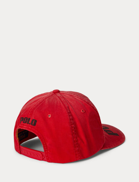 Polo Ralph Lauren Racing-Patch Twill Ball Cap, Red