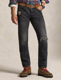 Polo Ralph Lauren Hampton Straight Distressed Jean, Black