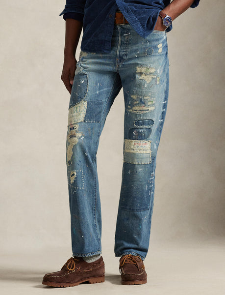 Polo Ralph Lauren Heritage Straight Distressed Jean, Blue