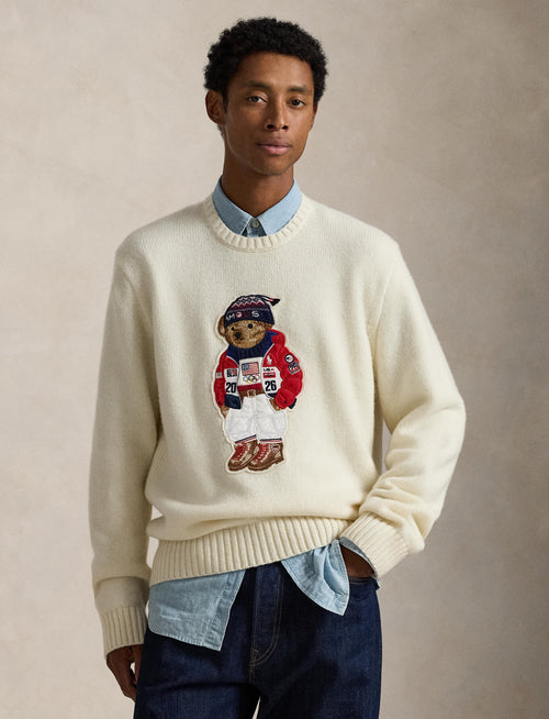 Polo Ralph Lauren Team USA Polo Bear Sweater, Cream