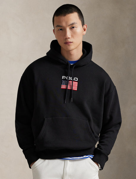 Polo Ralph Lauren Flag Fleece Hoodie, Black